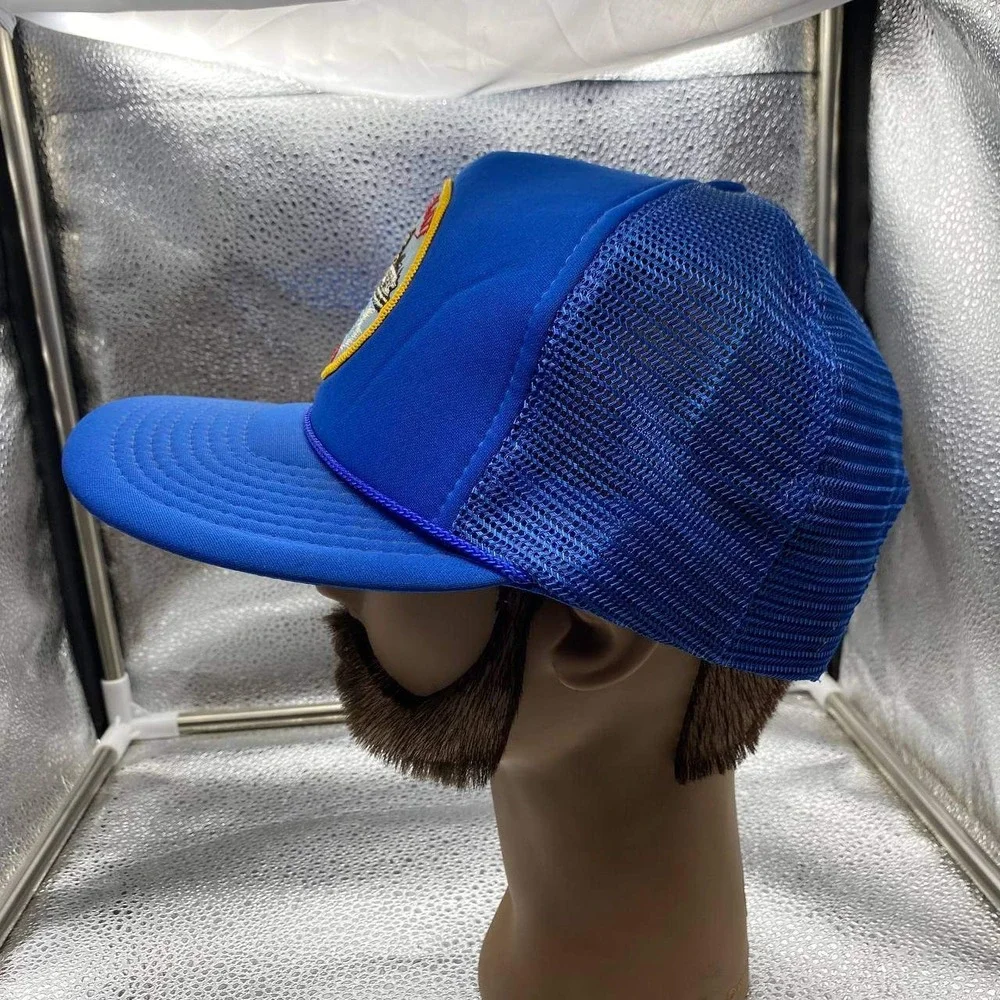 A&M‎ Cincinnati Ohio Trucker Hat Mens OSFA Blue Mesh Snapback Vintage Souvenir